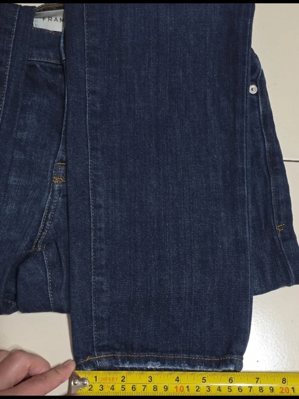 FRAME Mens L’Homme Slim Jeans - Size 31 - Baltic Dark Blue - Excellent Condition